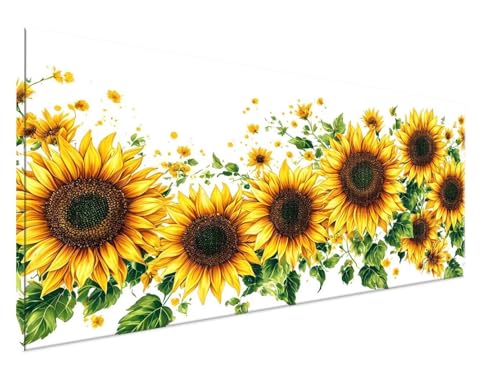 Malen Nach Zahlen Sonnenblume, Malen Nach Zahlen Erwachsene Anlage DIY Handgemalt Ölgemälde Leinwand Kit für Anfänger Ohne Rahmen 50x100cm Mit Pinseln und Acrylfarbe für Deko Wohnzimmer,Mädchen Y2-583 von Yingeen