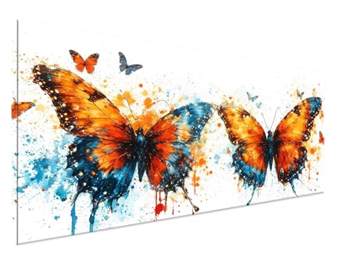 Malen Nach Zahlen Tier, Malen Nach Zahlen Erwachsene Schmetterling Handgemalt Ölgemälde Leinwand Kit für Anfänger Ohne Rahmen 30x60cm Mit 3-Pinseln und Acrylfarbe für Deko Wohnzimmer, Mädchen Y2-742 von Yingeen