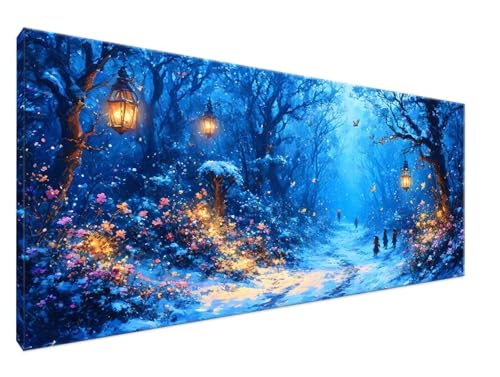 Malen Nach Zahlen Weg, Malen Nach Zahlen Erwachsene Wald DIY Handgemalt Ölgemälde Leinwand Kit für Anfänger Ohne Rahmen 70x140cm Mit 3-Pinseln und Acrylfarbe für Deko Wohnzimmer, Geschenke Y2-391 von Yingeen