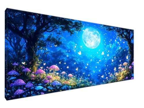 Mond Malen Nach Zahlen Groß XXL 40x80cm Malen Nach Zahlen Erwachsene Fantasie, Paint by Numbers DIY Kreativ Set auf Leinwand für Anfänger, Weihnachten Freund Personalisierte Geschenke, Decor Y2-624 von Yingeen