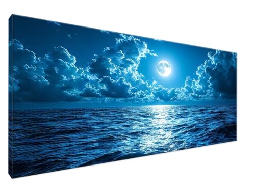 Nacht Malen Nach Zahlen Groß XXL 40x80cm Malen Nach Zahlen Erwachsene Mond, Paint by Numbers DIY Kreativ Set auf Leinwand für Anfänger, Decor, Weihnachten Paar Freund Personalisierte Geschenke Y2-609 von Yingeen