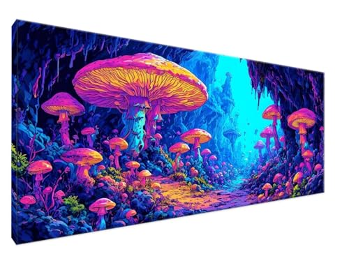 Pilz Malen Nach Zahlen Groß 100x200cm Malen Nach Zahlen Erwachsene Traum, Paint by Numbers DIY Kreativ Set auf Leinwand für Anfänger, Weihnachten Paar Freund Personalisierte Geschenke, Decor Y2-654 von Yingeen