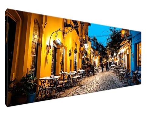 Stadt Malen Nach Zahlen Groß 30x60cm Malen Nach Zahlen Erwachsene StraßE, Paint by Numbers DIY Kreativ Set auf Leinwand für Anfänger, Weihnachten Paar Freund Personalisierte Geschenke, Decor Y2-321 von Yingeen