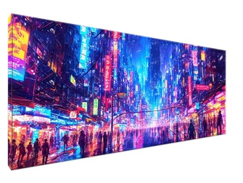 Stadt Malen Nach Zahlen Groß 30x60cm Malen Nach Zahlen Erwachsene StraßE, Paint by Numbers DIY Kreativ Set auf Leinwand für Anfänger, Weihnachten Paar Freund Personalisierte Geschenke, Decor Y2-762 von Yingeen