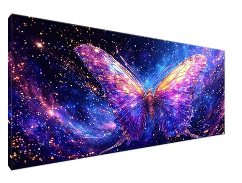 Sternenhimmel Malen Nach Zahlen Groß 100x200cm Malen Nach Zahlen Erwachsene Schmetterling, Paint by Numbers DIY Kreativ Set auf Leinwand für Anfänger, Decor, Weihnachten Paar Freund Geschenke Y2-93 von Yingeen