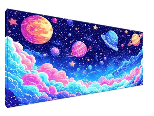 Universum Malen Nach Zahlen Groß XXL 40x90cm Malen Nach Zahlen Erwachsene Wolke, Paint by Numbers DIY Kreativ Set auf Leinwand für Anfänger, Weihnachten Paar Freund Personalisierte Geschenke Y2-612 von Yingeen