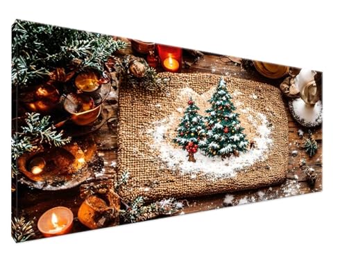 Weihnachten Malen Nach Zahlen Groß XXL 30x60cm Malen Nach Zahlen Erwachsene Baum, Paint by Numbers DIY Kreativ Set auf Leinwand für Anfänger, Weihnachten Paar Freund Personalisierte Geschenke Y2-696 von Yingeen