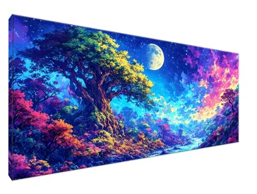 Wolke Malen Nach Zahlen Groß XXL 30x60cm Malen Nach Zahlen Erwachsene Baum, Paint by Numbers DIY Kreativ Set auf Leinwand für Anfänger, Decor, Weihnachten Paar Freund Personalisierte Geschenke Y2-687 von Yingeen