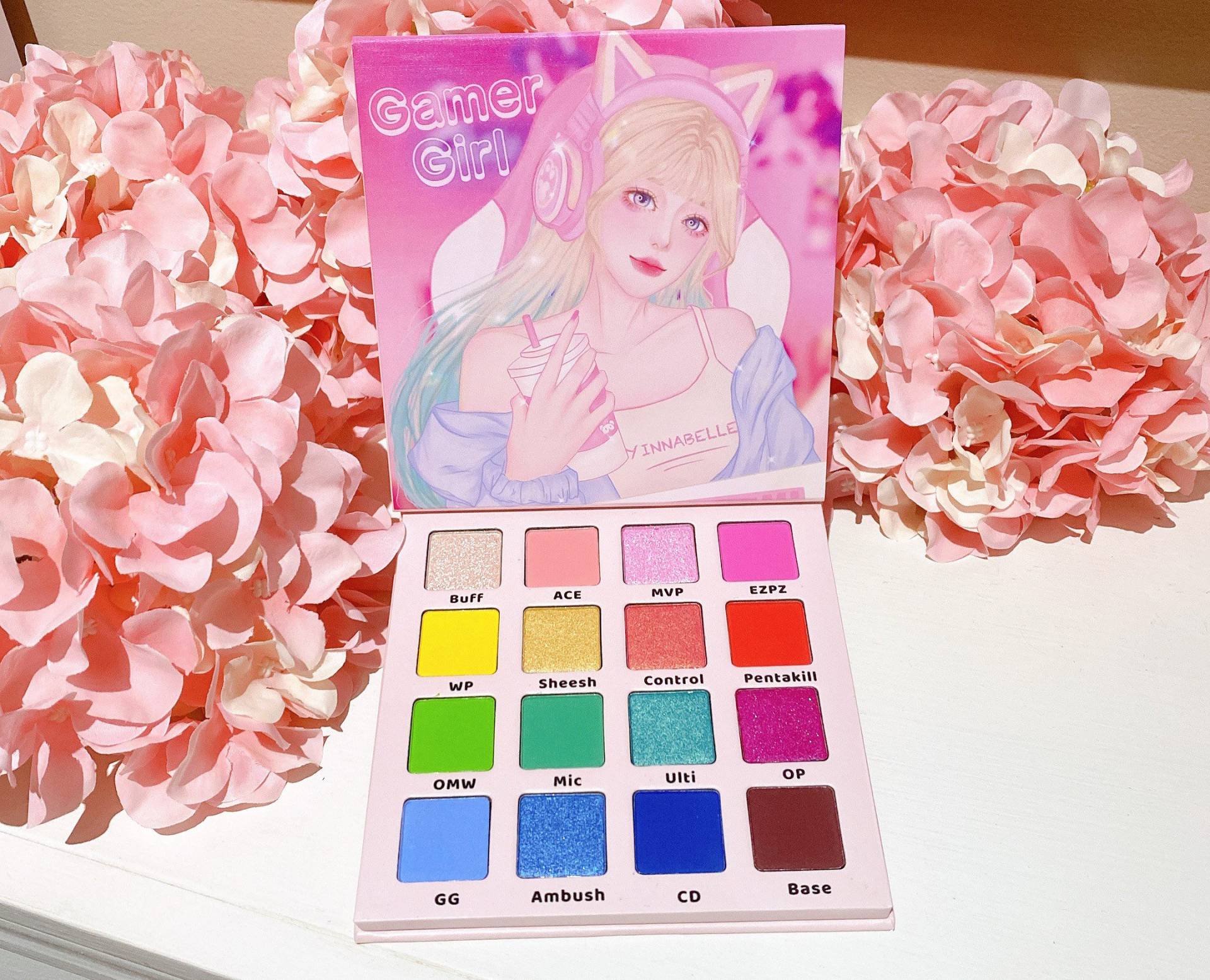 Gamer Girl Anime Regenbogen-Lidschatten-Palette von Yinnabelle