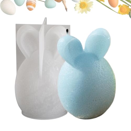 Ostereier Hasen Kerzen Silikonform, Ostereier Silikonformen, Ostern Hasen Silikonformen Gießformen, Kaninchen Kerzenherstellungsform Desktop Ornament Gipsbetonformen von Yiohejy