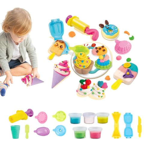 Yiohejy Küchenspielzeug Aus Ton, Küchenset Aus Tonspielzeug - Burger Maker Play Food Modeling Tools Kit - Lernaktivitäten Im Vorschulalter, Küchenspielzeug Für Kinder, Mädchen, Ab 3 Jahren von Yiohejy