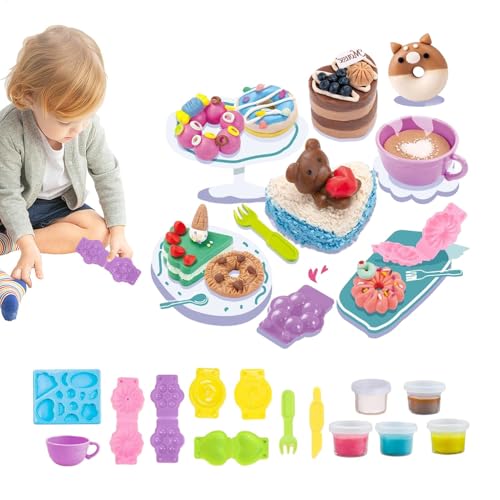 Yiohejy Küchenspielzeug Aus Ton, Küchenset Aus Tonspielzeug - Burger Maker Play Food Modeling Tools Kit - Lernaktivitäten Im Vorschulalter, Küchenspielzeug Für Kinder, Mädchen, Ab 3 Jahren von Yiohejy