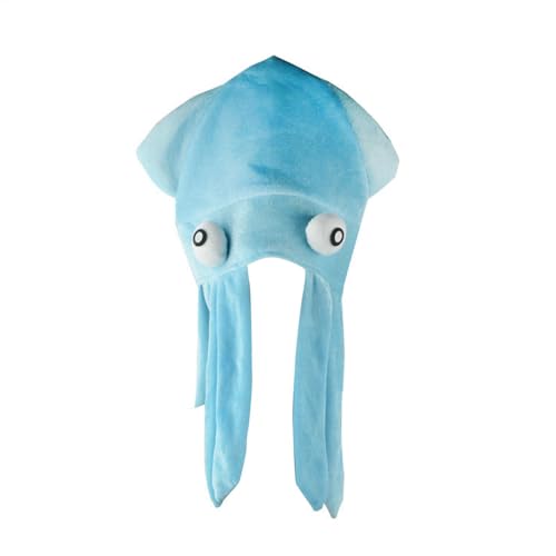 Yiohejy Oktopushut, lustige Marine Animal Toth Dress Accessoire für Erwachsene und Kinder, mehrfarbige Tintenfisch -Meeretier -Halloween -Kostümhut, für Kostümpartys, Karneval und Halloween von Yiohejy