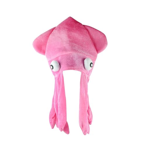 Yiohejy Oktopushut, lustige Marine Animal Toth Dress Accessoire für Erwachsene und Kinder, mehrfarbige Tintenfisch -Meeretier -Halloween -Kostümhut, für Kostümpartys, Karneval und Halloween von Yiohejy