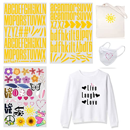 184 Stück Wärmeübertragung zum Aufbügeln 5,1 cm Großbuchstaben & 3,8 cm Kleinbuchstaben Stoff Vinyl Buchstabe DIY für Sport Trikots T-Shirts Kleidung Slogan Druck Handwerk Dekoration (Farbe 5) von Yiootop