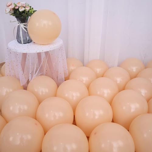 Yiran Aprikosen-Luftballons, 50 Stück, Latex, 12,7 cm, kleiner Pastellballon, Partyballon, Dekorationen für Überraschungsgeburtstagsfeiern, Hochzeiten, Babypartys, Valentinstag, Jubiläen und Feiern von Yiran
