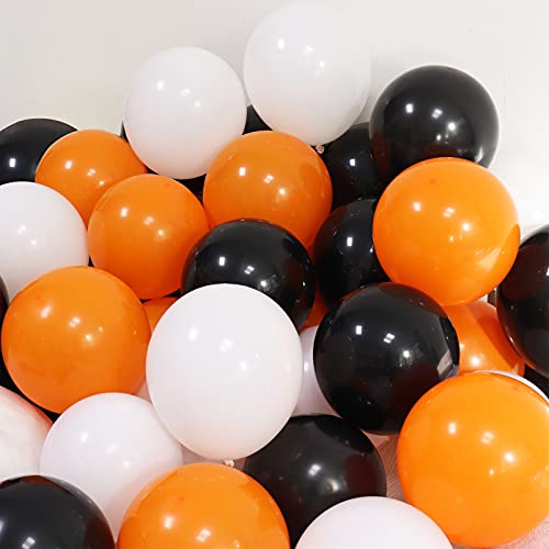 Yiran Halloween-Luftballons, 30 Stück, Latex, 25,4 cm, kleine Pastell-Ballons, schwarze Luftballons, weiße Luftballons, orangefarbene Luftballons, Dekorationen für Happy Halloween-Partyzubehör, Feiern von Yiran