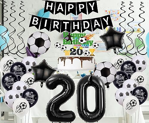 Fußball Luftballon 20 Geburtstag Deko Fussball Luftballon 20. Geburtstag 20 Ballon Fußball Deko Fußball 20 Geburtstag Deko 20 Jahre Junge Fußball Geburtstagsdeko 20.Geburtstagsdeko Jungen von Yishamei