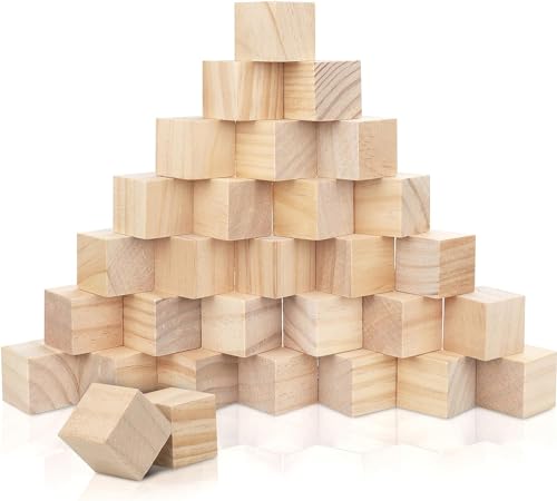 Holz Würfel,200 Stück Kleine Holzwürfel Blanko von, 1x1x1 cmBastelmaterial Holz Spielsteine und Würfel zum Basteln, DIY Stempel, Puzzle & Nummern-Holzklötze Bausteine von Yitobici