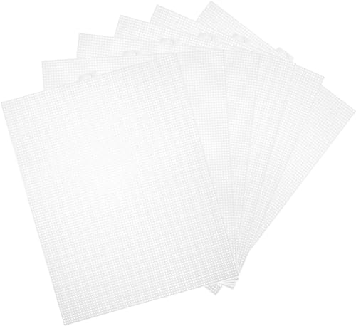 Plastic Canvas Sheets, Kunststoff Mesh Canvas Sheet, 30 * 20CM Kreuzstich Kunststoffgitter, zum Sticken, Kunststoffgewebe Leinwandblätter, Basteln, Stricken und Häkeln, Transparent,6 Stück von Yitobici