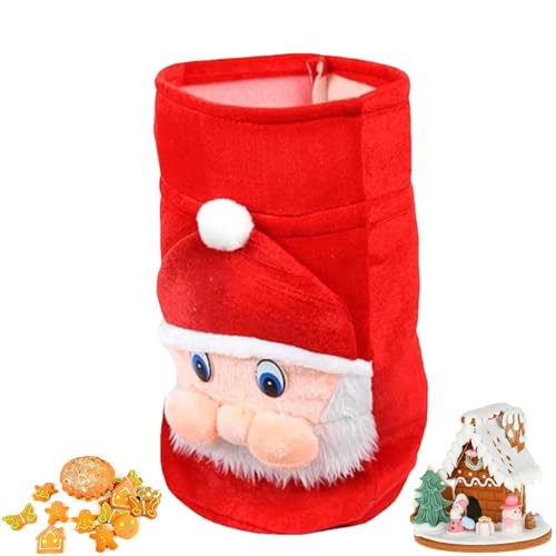 Yiurse Weihnachtsbeutel mit Kordelzug, Stoffbeutel, groß, für Weihnachtsgeschenke, weiche und weihnachtliche Leckerei-Beutel, nachhaltige Tasche für Shop-Nachttisch von Yiurse