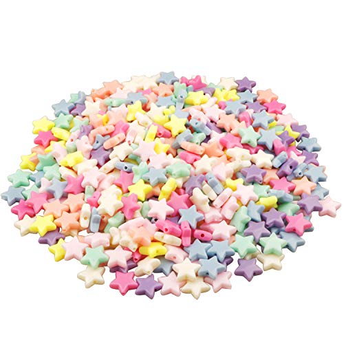 Yixuan Pony Perlen 400pcs 14mm DIY Perlen Bunte Perlen kleine Acryl Perlen Kunststoff Perlen für die Schmuckherstellung, Wohnkultur, Armband, Halskette, Bag Dangler, Schlüsselbund von Yixuan LLC