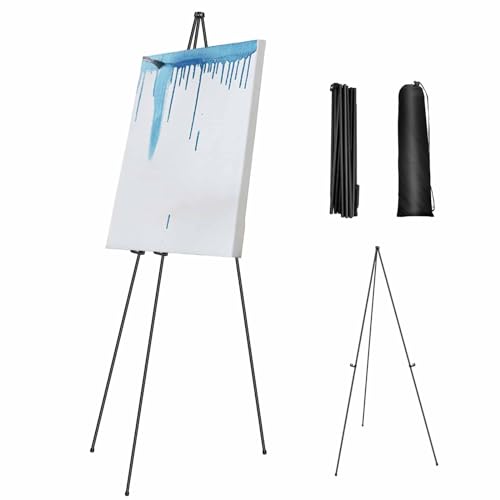 160cm Staffelei Schwarz Stand für Aufsteller Sitzplan Hochzeit Künstler Poster, Kappbar Stativ Staffelei Hochzeit, Easel Leinwand Ständer für Hochzeit, Malerei, Show (Schwarz) von Yiyai