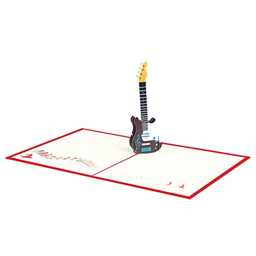 Yjcnelcr 3D-Grußkarte für Vatertagsinstrument, Gitarre, Party-Nachrichtenkarten, Zubehör für Großvater, Männer, Festival-Karte, Dekoration von Yjcnelcr