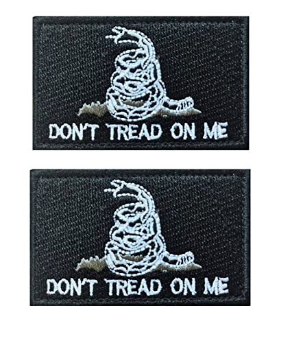 Don't Tread on Me Patches Hook and Loop Tactical Moral Applique Fastener Military Bestickter Patch 2 Stück (Farbe 1) von Ykonuyis