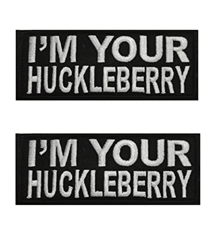 I'm Your Huckleberry Aufnäher, mit Klettverschluss, taktische Moral-Applikation, Militär-Stickerei, 2 Stück von Ykonuyis