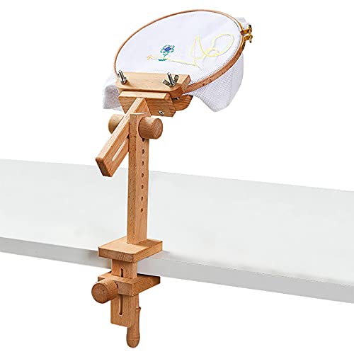 Ykop Stickständer Kreuzstich Ständer Verstellbarer Stickständer Für Tisch Stickrahmen Holz Embroidery Hoop Stand Stickrahmen Halterung Aus Holz Stickständer Für Tisch Für Basteln DIY von Ykop