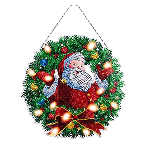 Ykop Weihnachten Weihnachtsanhänger 5D Diamant Malerei Weihnachtsdeko Weihnachtsbaum Anhänger Deko Geschenk Diamond Painting DIY Geburtstagsgeschenk Für Kind von Ykop