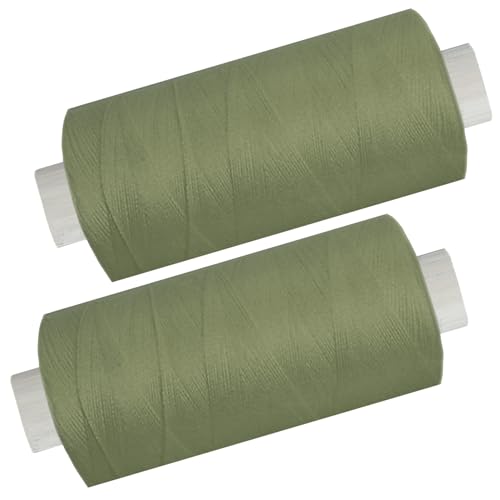 2 Spulen a. 500 m Nähgarn/Syngarn oliv, Garn Nähfaden Polyester für die Nähmaschine, (0,06 € /10 m), 0475-26 von Yline