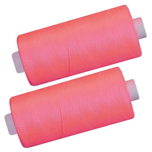 2 Spulen a. 500 m Nähgarn/Syngarn pink, Garn Nähfaden Polyester für die Nähmaschine, (0,06 € /10 m), 0475-21 von Yline