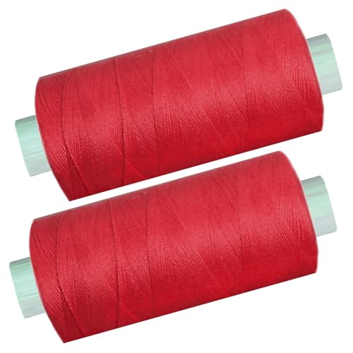 2 Spulen a. 500 m Nähgarn/Syngarn rubin - rot, Garn Nähfaden Polyester für die Nähmaschine, (0,06 € /10 m), 0475-22 von Yline