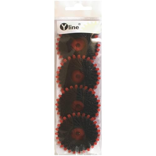 4 Sterne a. 20 m Sternzwirn Polyester schwarz, Sternchenzwirn Stern - Zwirn, sl, (0,06 € / m), 3171-03 von Yline