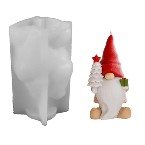 3D Wichtel Silikonform - 1/5 Stück D IY Wichtel Silikonformen Gießformen Weihnachten | Silikonform Weihnachten Wichtel Kerzenformen Zum Gießen | Schokoladenform Gießformen Geschenke von Ylnailky