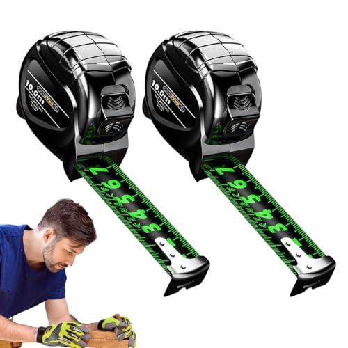 Ylnailky Maßbänder | 2er Set Wasserdichtes Metall-Rollmaß | Wasserdichtes Holzwerkzeug Fluoreszierende Doppelskala Rollbandmaß Für Haushalt Ylnailky Maßbänder | 2er Set Wasserdichtes Metall-Rollmaß | Wasserdichtes Holzwerkzeug Fluoreszierende Doppelskala Rollbandmaß Für Haushalt von Ylnailky