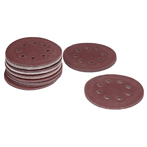 125Pcs 8 Hole Sandpaper Round Hook Loop Sanding Discs, Silicon Carbide for Derusting Painting Soldering, 5in Diameter, 60 240 Grit Sizes von Ylwxzenith