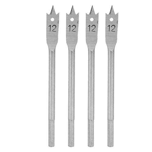 4-teiliges Spatenbohrer-Set, Paddel-Flachbohrer, Kohlenstoffstahl, Handwerkzeuge für die Holzbearbeitung, 12-mm-Lochbohren, DIY-Bastel-Hardware-Kit von Ylwxzenith