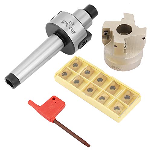 BAP400R 50 22 Planfräser-Kit, Hochgeschwindigkeits-CNC-Fräswerkzeug, Hartmetallmaterial für Präzisionsbearbeitung, mit MT2 FMB22-Halter und 10 Stück APMT1604-Einsätzen von Ylwxzenith