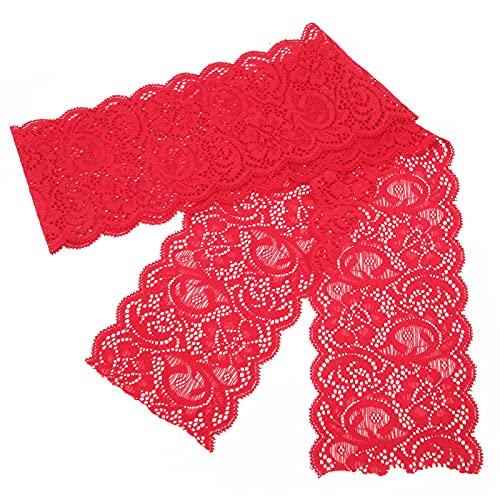 Elastisches Nylon-Spitzenband in Schwarz für stilvolle DIY-Dekorationen und Nähen für Einzelpersonen (Red) von Ylwxzenith