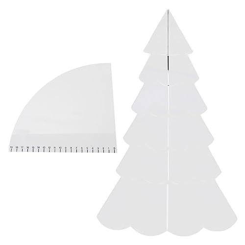 Handgefertigtes Weihnachtsbaum-Quilt-Set, transparentes Acryl-DIY-Schnittmuster-Schablonen-Lineal, Werkzeugset zum Basteln von Schüsselmatten (L(25x13x3.8cm)) von Ylwxzenith