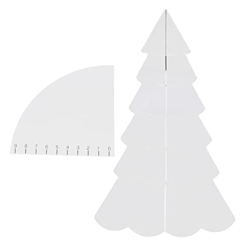 Handgefertigtes Weihnachtsbaum-Quilt-Set, transparentes Acryl-DIY-Schnittmuster-Schablonen-Lineal, Werkzeugset zum Basteln von Schüsselmatten (S(15.2x8.8x3.1cm)) von Ylwxzenith