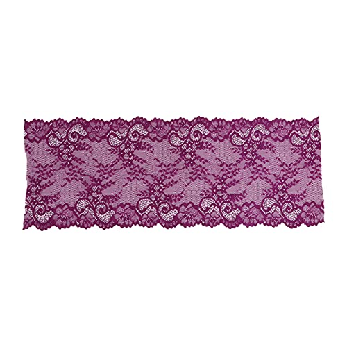 Weiches, verdicktes 18 cm breites Spitzenband für DIY-Kunsthandwerk, Kleidung und Eventdekoration – für Hochzeiten und Modeaccessoires (Dark Purple) von Ylwxzenith