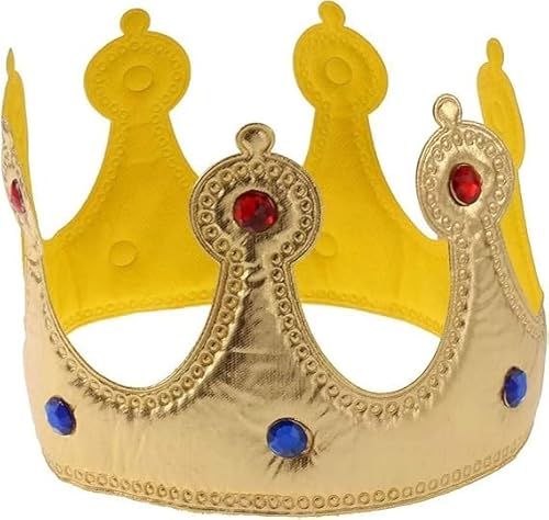 Ymhapp Gold Geburtstag Tiara Party Krone Hut Wiederverwendbare Kronen Hut Anzüge für Männer König Prinz Krone Meerjungfrau Geburtstag Dekorationen Geburtstag König Junge König Supplies Halloween Party von Ymhapp