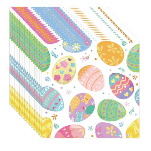 20St Ostern Servietten, Osterservietten Ostern Tischdeko Papierservietten Bunte Ostereier Servietten Ostern Partyservietten Party Zubehör, 33x33cm von Ymxil