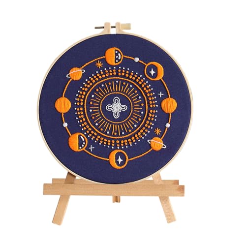 Punch Stickerei-Kits Anfänger, Tarot Stickerei-Kit,Easy Stitches Kit mit Mondmuster | Handnähen von handwerklicher Nadel Punch Nadel Versorgung mit Stoff für Anfänger Punch Stickerei-Kits Anfänger, Tarot Stickerei-Kit,Easy Stitches Kit mit Mondmuster | Handnähen von handwerklicher Nadel Punch Nadel Versorgung mit Stoff für Anfänger von Ynnhik
