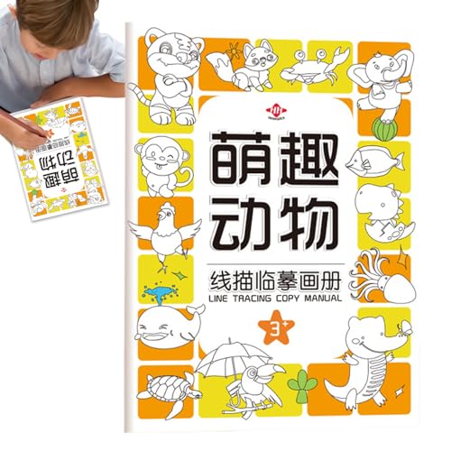 Tracking-Buch, Kinder-Tracking-Buch, Trackbücher für Kinder, Handschrift-Preschool Aktivitäten Cartoon Animal Education Spielzeug für Kleinkinder & Klassenzimmer Tracking-Buch, Kinder-Tracking-Buch, Trackbücher für Kinder, Handschrift-Preschool Aktivitäten Cartoon Animal Education Spielzeug für Kleinkinder & Klassenzimmer von Ynnhik