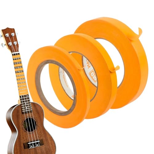 Ynnhik Breites Abdeckband, Griffbrett-Abdeckband | 3 Stück Fineline-Klebeband | Hochklebendes Maler-Abdeckband, sauberes Trennpapierband für Gitarre, Zuhause, Automobil von Ynnhik